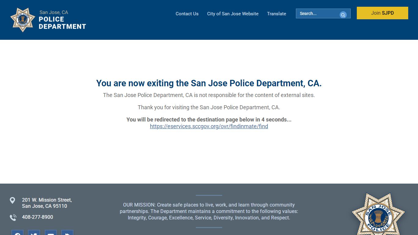 Inmate Booking Information | San Jose Police Department, CA