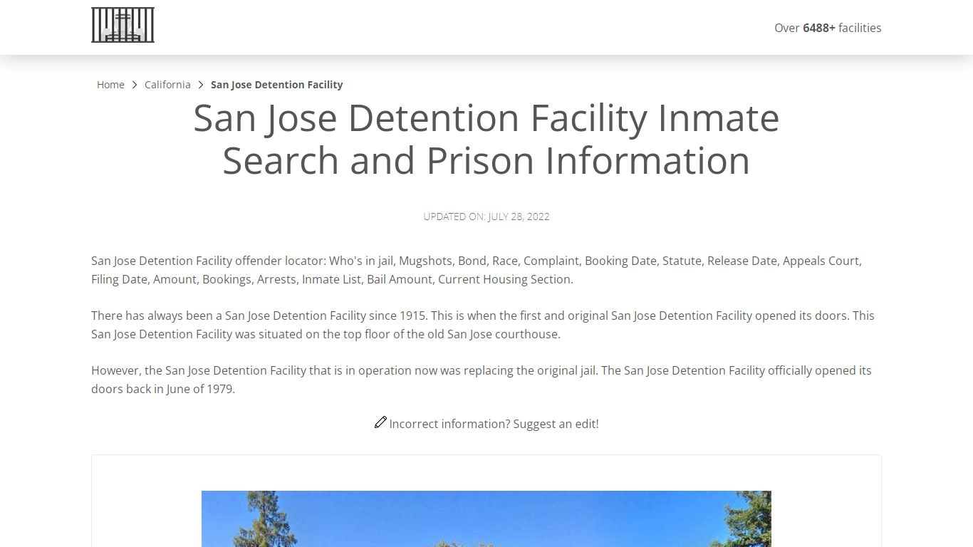 San Jose Detention Facility Inmate Search, Visitation ...